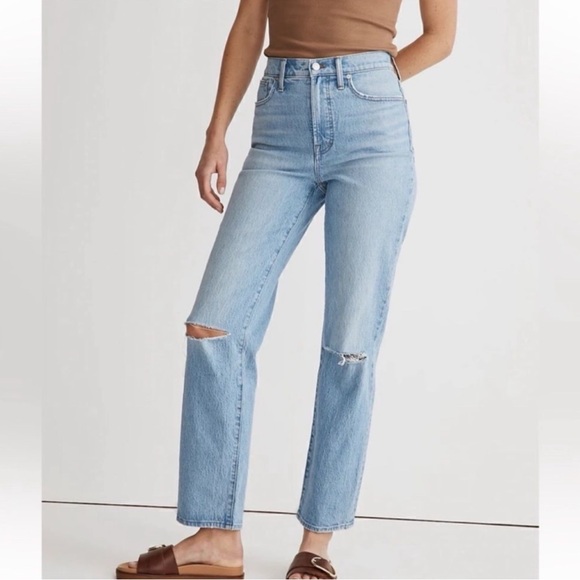 Madewell Denim - NWOT Madewell Light Wash Distressed The Perfect Vintage Jean Womens 27